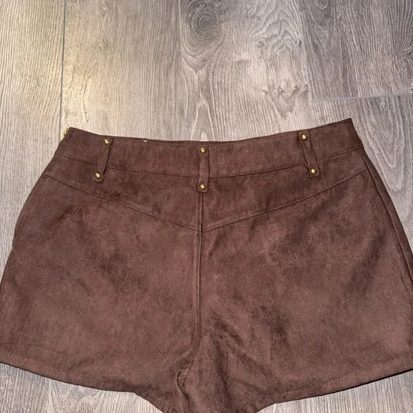Simons brown suede skort SIZE L - Picture 2 of 5
